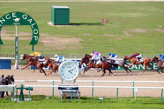 Photo d'arrivée de la course pmu PRIX DU BAT L'EAU à CHANTILLY le Mardi 14 mars 2017