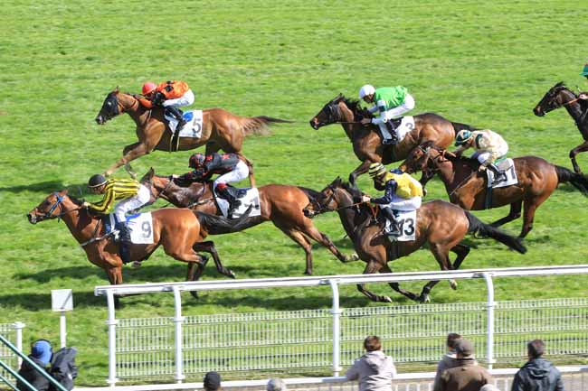 Photo d'arrivée de la course pmu PRIX DE LA GROTTE DE MEUDON à MAISONS-LAFFITTE le Mardi 18 avril 2017