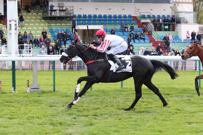 Photo d'arrivée de la course pmu PRIX MEHARISTE à COMPIEGNE le Samedi 22 avril 2017