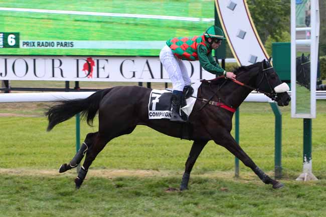 Photo d'arrivée de la course pmu PRIX RADIO PARIS à COMPIEGNE le Samedi 22 avril 2017