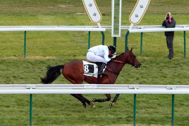Photo d'arrivée de la course pmu PRIX ROMATI à COMPIEGNE le Jeudi 27 avril 2017