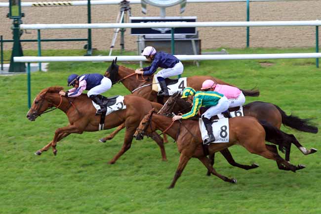 Photo d'arrivée de la course pmu PRIX MAURICE ZILBER - FONDS EUROPEEN DE L'ELEVAGE à CHANTILLY le Dimanche 7 mai 2017