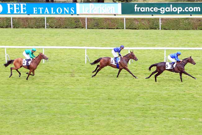 Photo d'arrivée de la course pmu PRIX HILDEGARDE à SAINT-CLOUD le Jeudi 15 juin 2017