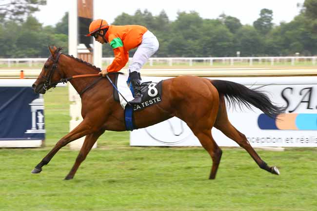 Photo d'arrivée de la course pmu PRIX CHAMPAGNE DUVAL-LEROY à LA TESTE DE BUCH le Jeudi 22 juin 2017