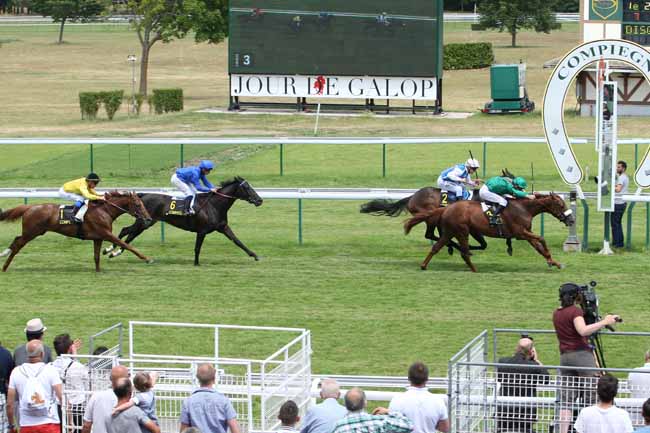 Photo d'arrivée de la course pmu PRIX DE LA FORET DE LAIGUE à COMPIEGNE le Samedi 24 juin 2017