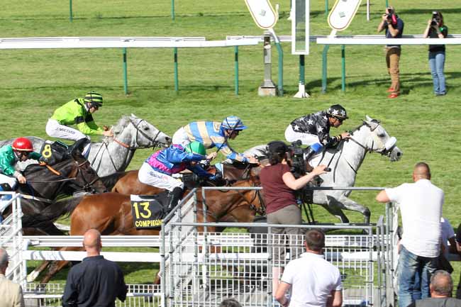 Photo d'arrivée de la course pmu PRIX DES BORDS DE L'AISNE à COMPIEGNE le Samedi 24 juin 2017