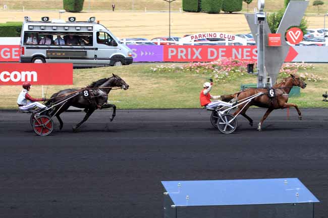 Photo d'arrivée de la course pmu PRIX DE NESLES à PARIS-VINCENNES le Dimanche 25 juin 2017