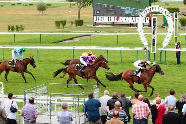 Photo d'arrivée de la course pmu PRIX DE HAUTEFONTAINE à COMPIEGNE le Lundi 10 juillet 2017
