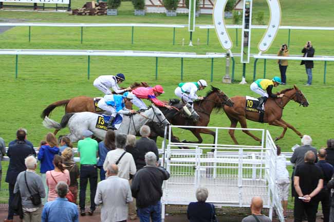 Photo d'arrivée de la course pmu PRIX DES ETANGS DE SAINT-PIERRE à COMPIEGNE le Mardi 25 juillet 2017