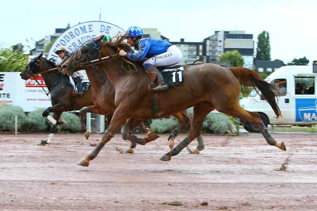 Photo d'arrivée de la course pmu PRIX DE LA VILLE DE SAINT-MALO à SAINT MALO le Mercredi 9 août 2017