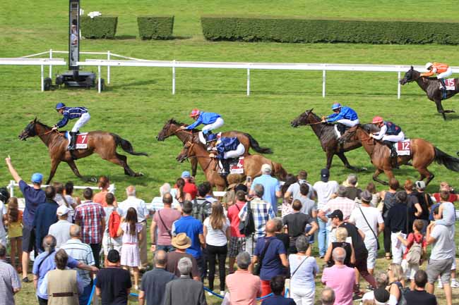 Photo d'arrivée de la course pmu PRIX DE LA FONTAINE MARIE à CLAIREFONTAINE le Lundi 14 août 2017