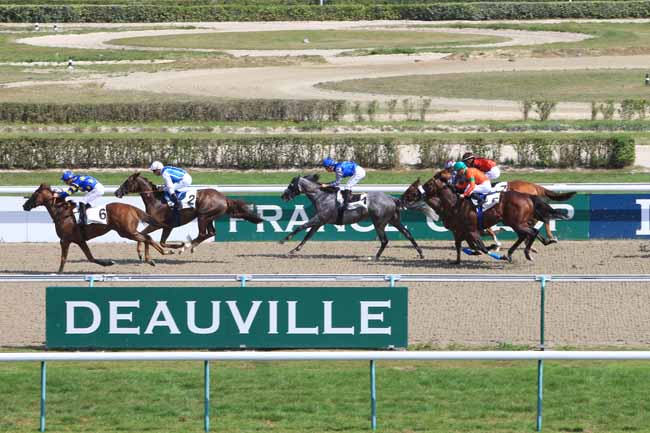 Photo d'arrivée de la course pmu PRIX DES ROUGES à DEAUVILLE le Lundi 28 août 2017