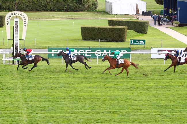Photo d'arrivée de la course pmu PRIX FONTAINE SAINT-MICHEL à MAISONS-LAFFITTE le Samedi 16 septembre 2017
