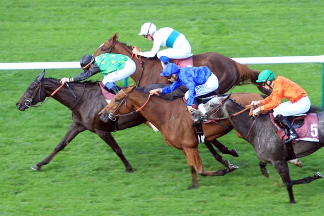 Photo d'arrivée de la course pmu QATAR PRIX DE ROYALLIEU à CHANTILLY le Samedi 30 septembre 2017