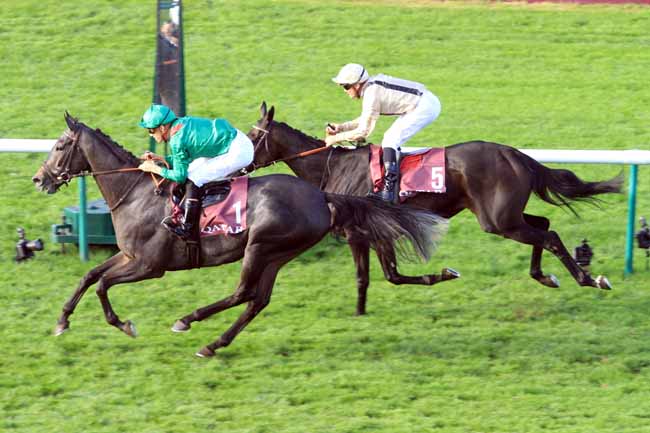 Photo d'arrivée de la course pmu QATAR PRIX DU CADRAN à CHANTILLY le Samedi 30 septembre 2017