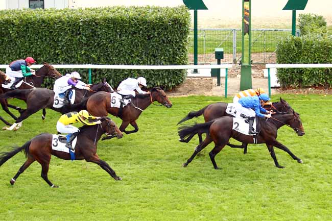 Photo d'arrivée de la course pmu CRITERIUM DE VITESSE à CHANTILLY le Samedi 7 octobre 2017