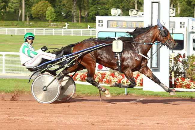 Photo d'arrivée de la course pmu PRIX DE LA PLACE DES VOSGES à ENGHIEN le Lundi 9 octobre 2017