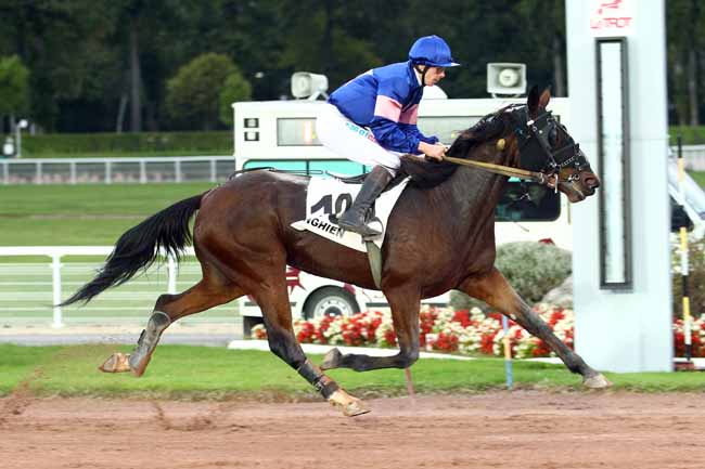 Photo d'arrivée de la course pmu PRIX DE PRADELLES à ENGHIEN le Lundi 9 octobre 2017