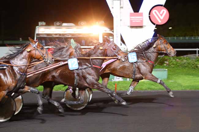 Photo d'arrivée de la course pmu PRIX BETELGEUSE à PARIS-VINCENNES le Mardi 10 octobre 2017