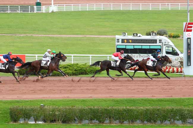 Photo d'arrivée de la course pmu PRIX DE MAURON à ENGHIEN le Mercredi 11 octobre 2017