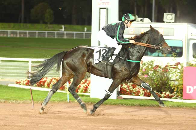 Photo d'arrivée de la course pmu PRIX DE LA PLACE DU PETIT PONT à ENGHIEN le Jeudi 12 octobre 2017