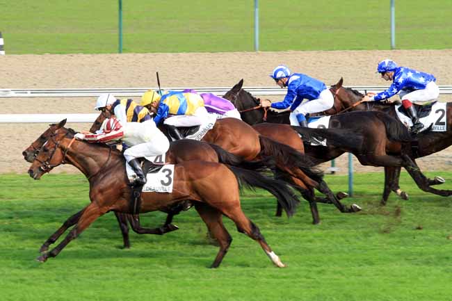 Photo d'arrivée de la course pmu PRIX VULCAIN à DEAUVILLE le Mardi 17 octobre 2017