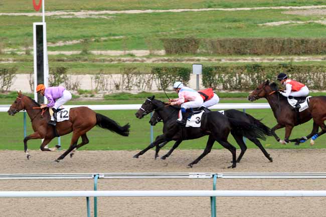Photo d'arrivée de la course pmu PRIX DU MAINE DE L'ECU à DEAUVILLE le Mardi 17 octobre 2017