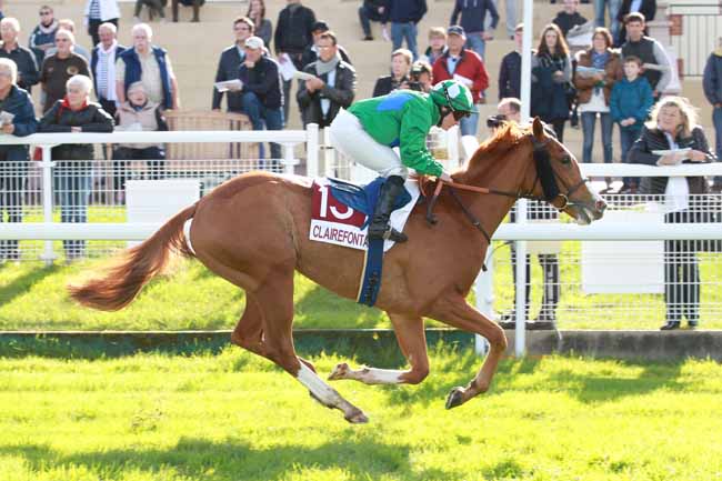 Photo d'arrivée de la course pmu PRIX DES IMPATIENCES à CLAIREFONTAINE le Vendredi 20 octobre 2017