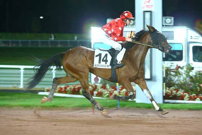 Photo d'arrivée de la course pmu PRIX DE LA BASTILLE à ENGHIEN le Mercredi 25 octobre 2017