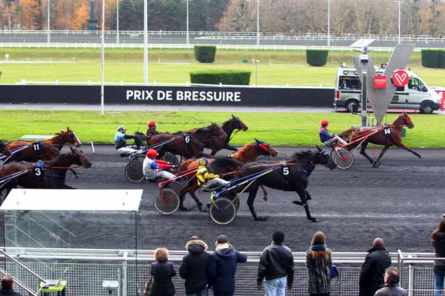 Photo d'arrivée de la course pmu PRIX DE BRESSUIRE à PARIS-VINCENNES le Samedi 25 novembre 2017