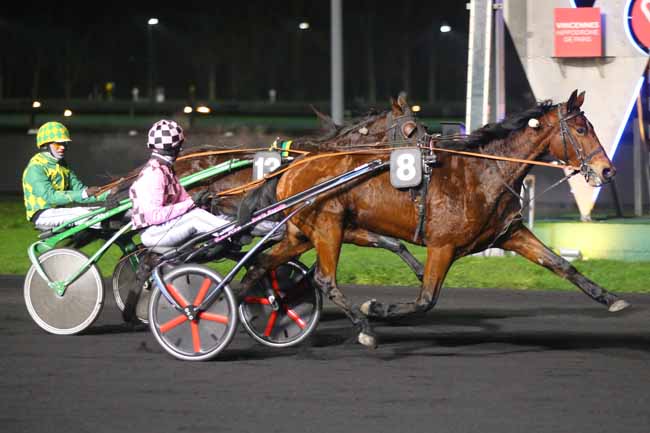 Photo d'arrivée de la course pmu PRIX HILDA à PARIS-VINCENNES le Vendredi 1 décembre 2017