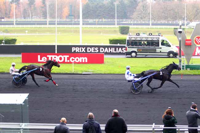 Photo d'arrivée de la course pmu PRIX DES DAHLIAS à PARIS-VINCENNES le Lundi 4 décembre 2017