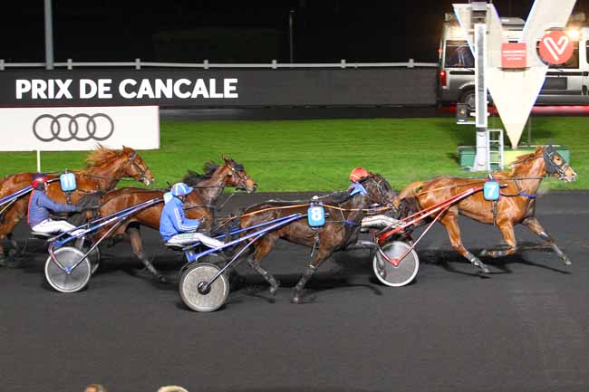 Photo d'arrivée de la course pmu PRIX DE CANCALE à PARIS-VINCENNES le Samedi 9 décembre 2017