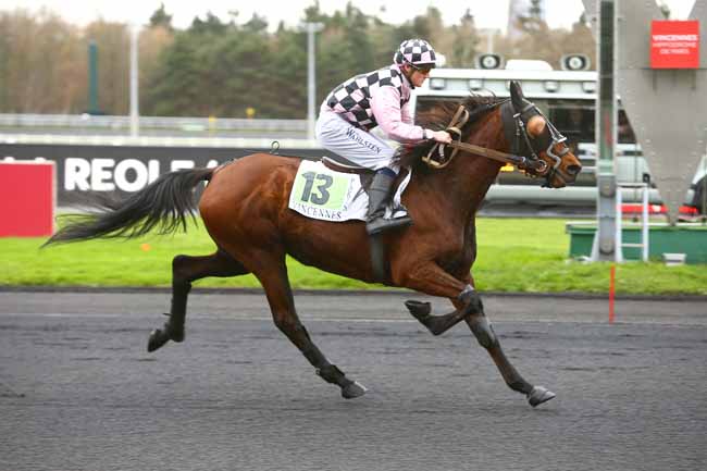 Photo d'arrivée de la course pmu PRIX DE LA REOLE (GR A) à PARIS-VINCENNES le Lundi 11 décembre 2017