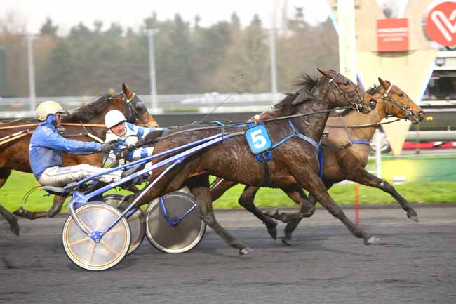 Photo d'arrivée de la course pmu PRIX DE SAUTRON à PARIS-VINCENNES le Lundi 11 décembre 2017