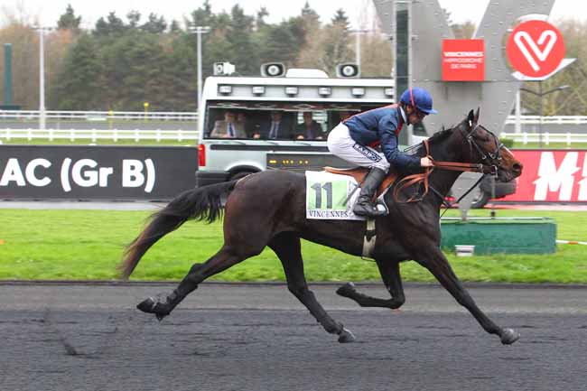 Photo d'arrivée de la course pmu PRIX DE FLORAC (GR B) à PARIS-VINCENNES le Jeudi 14 décembre 2017