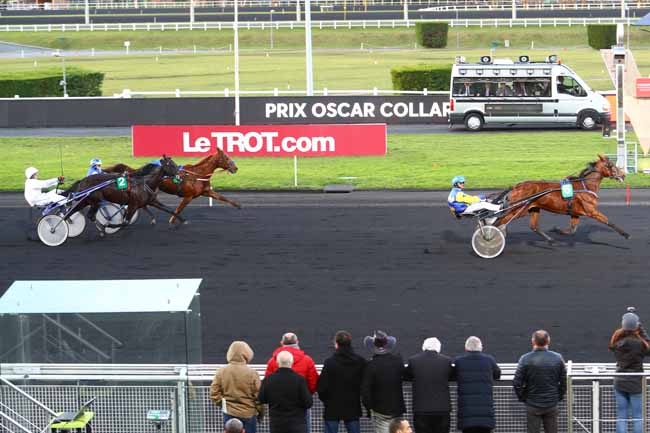 Photo d'arrivée de la course pmu PRIX OSCAR COLLARD à PARIS-VINCENNES le Samedi 16 décembre 2017