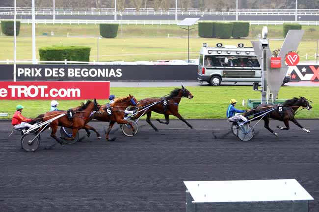 Photo d'arrivée de la course pmu PRIX DES BEGONIAS à PARIS-VINCENNES le Lundi 25 décembre 2017