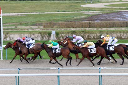 Photo d'arrivée de la course pmu PRIX DES BELLES DE LA COTE à DEAUVILLE le Mardi 26 décembre 2017