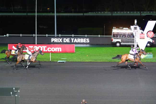Photo d'arrivée de la course pmu PRIX DE TARBES à PARIS-VINCENNES le Dimanche 31 décembre 2017