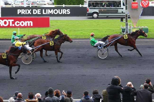 Photo d'arrivée de la course pmu PRIX DE LIMOURS à PARIS-VINCENNES le Dimanche 31 décembre 2017