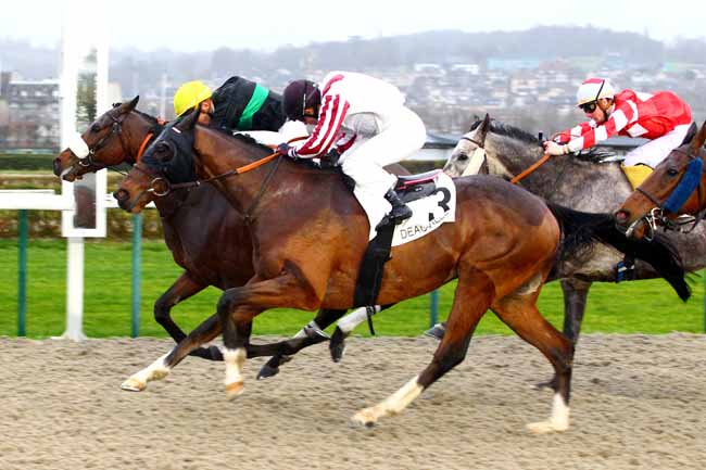 Photo d'arrivée de la course pmu PRIX DE BELHETRE à DEAUVILLE MIDI le Jeudi 4 janvier 2018