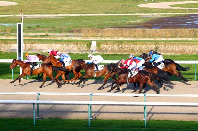 Photo d'arrivée de la course pmu PRIX DE MOULINS-LA-MARCHE à DEAUVILLE le Vendredi 5 janvier 2018