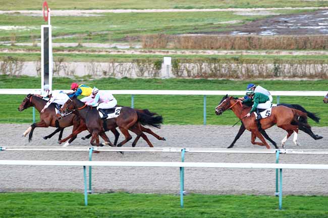 Photo d'arrivée de la course pmu PRIX DE LA PERRIERE à DEAUVILLE le Vendredi 5 janvier 2018