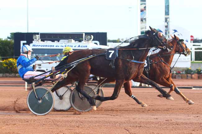 Photo d'arrivée de la course pmu PRIX PROMISING CATCH (GR A) à CAGNES-SUR-MER le Jeudi 11 janvier 2018
