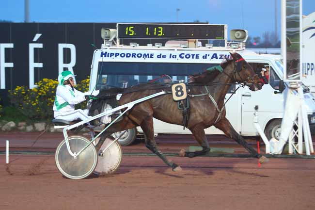 Photo d'arrivée de la course pmu PRIX JUNIOR DU RIB à CAGNES-SUR-MER le Jeudi 11 janvier 2018