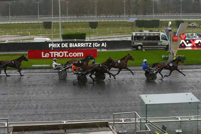 Photo d'arrivée de la course pmu PRIX DE BIARRITZ (GR A) à PARIS-VINCENNES le Lundi 15 janvier 2018