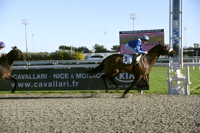 Photo d'arrivée de la course pmu PRIX DE FABRON à CAGNES-SUR-MER le Mercredi 17 janvier 2018