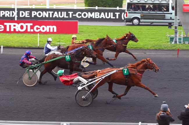 Photo d'arrivée de la course pmu PRIX DE PONTAULT-COMBAULT (GR A) à PARIS-VINCENNES le Jeudi 18 janvier 2018