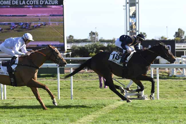 Photo d'arrivée de la course pmu PRIX CHARLES GASTAUD à CAGNES-SUR-MER le Vendredi 19 janvier 2018